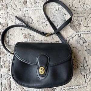 Coach Vintage Prairie Crossbody Bag 9954 Black Leather Satchel Purse Made in USA